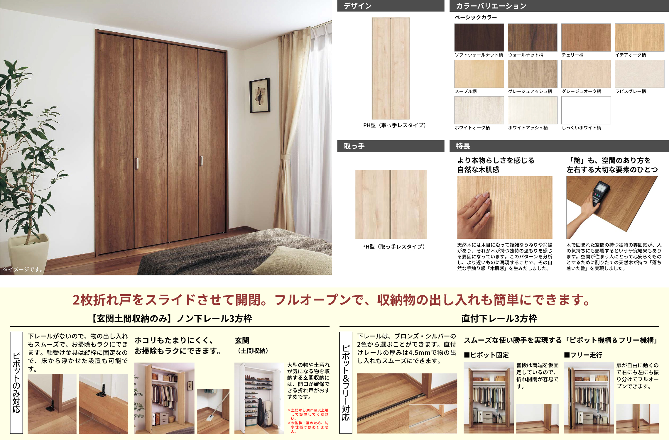 収納用建具　折れ戸